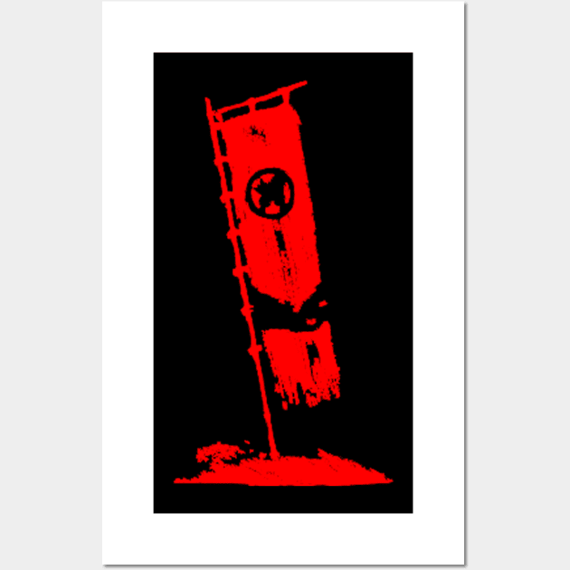 Ghost of Tsushima, Flag (Red) Wall Art by One4an